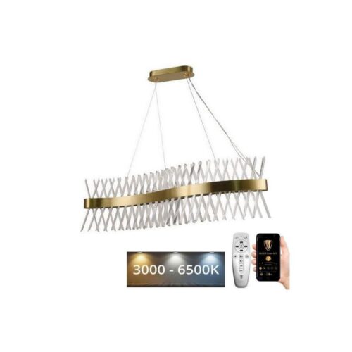 LED Dimmelhető kristály csillár zsinóron LED/95W/230V + távirányítás