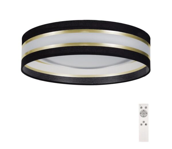 LED Dimmelhető mennyezeti lámpa SMART CORAL GOLD LED/24W/230V fekete/arany + távirányító
