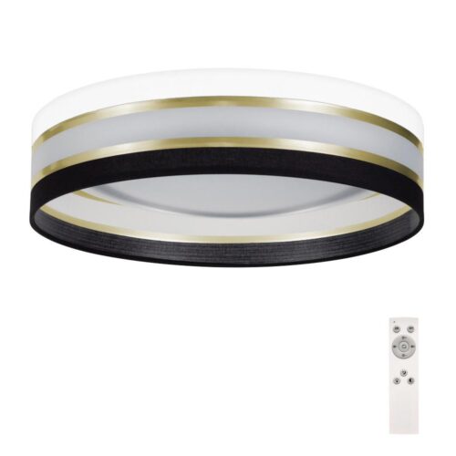 LED Dimmelhető mennyezeti lámpa SMART CORAL GOLD LED/24W/230V fekete/fehér + távirányító