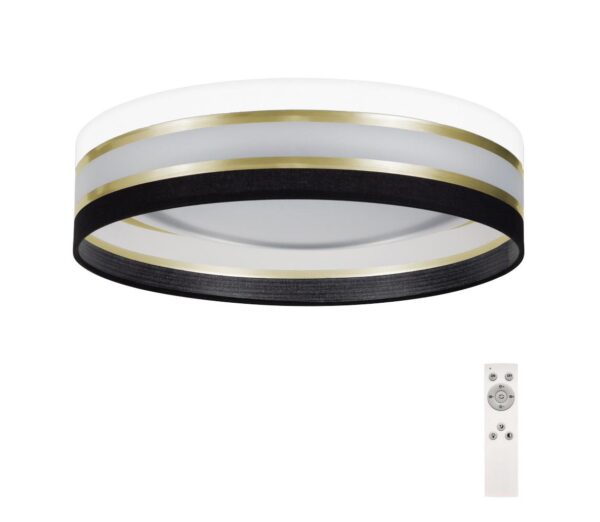 LED Dimmelhető mennyezeti lámpa SMART CORAL GOLD LED/24W/230V fekete/fehér + távirányító