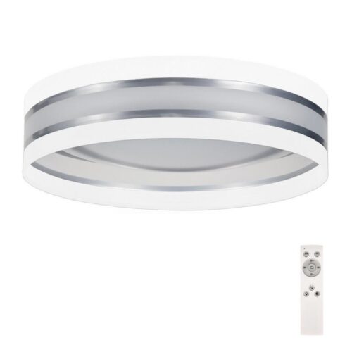 LED Dimmelhető mennyezeti lámpa SMART CORAL LED/24W/230V fehér/ezüst + távirányító
