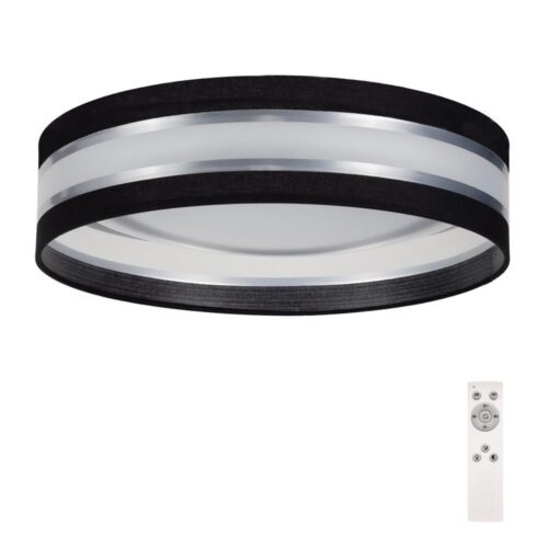 LED Dimmelhető mennyezeti lámpa SMART CORAL LED/24W/230V fekete/szürke + távirányító