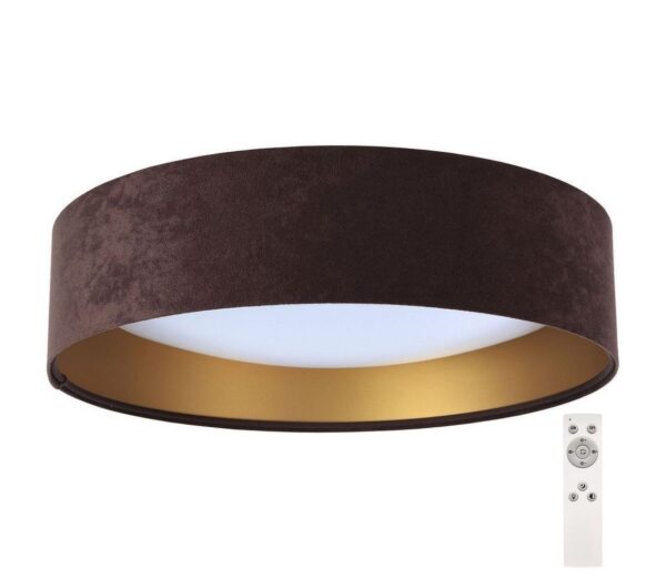 LED Dimmelhető mennyezeti lámpa SMART GALAXY LED/24W/230V barna/arany + távirányító