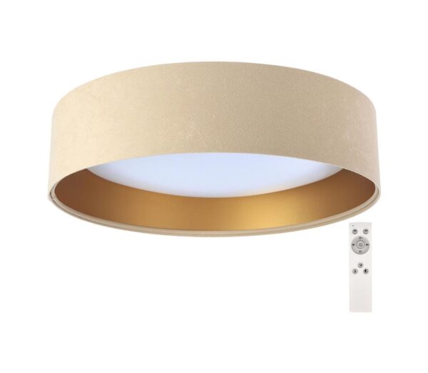 LED Dimmelhető mennyezeti lámpa SMART GALAXY LED/24W/230V bézs/arany + távirányító