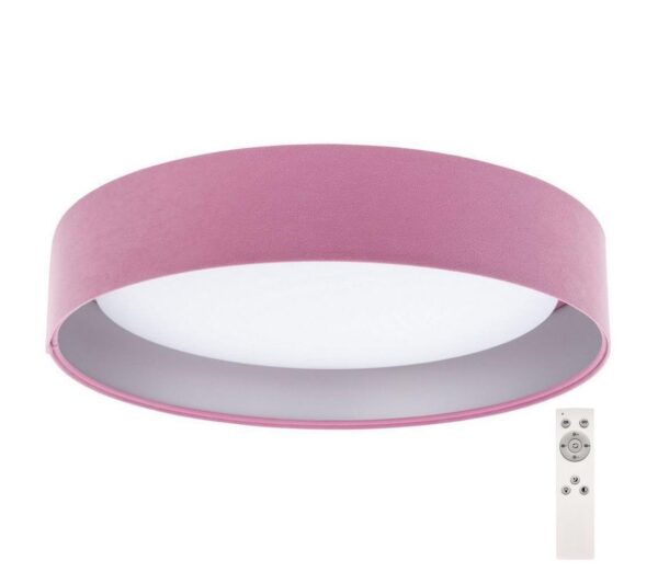 LED Dimmelhető mennyezeti lámpa SMART GALAXY LED/24W/230V rózsaszín/ezüst + távirányító