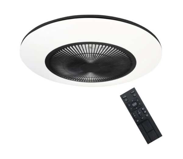 LED Dimmelhető mennyezeti lámpa látorral ARIA LED/38W/230V fekete/fehér + távirányító