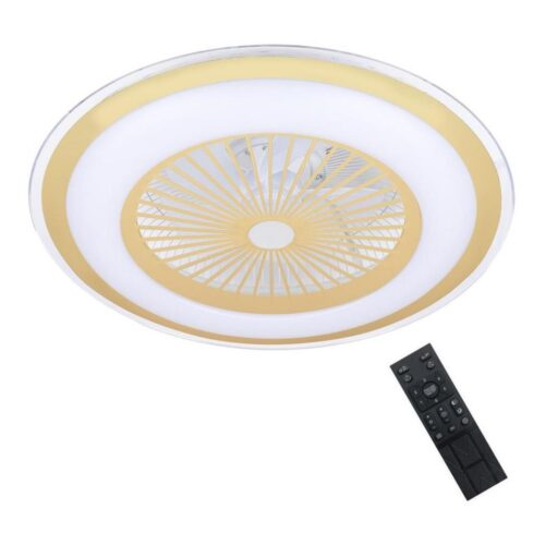 LED Dimmelhető mennyezeti lámpa látorral ZEPHYR LED/48W/230V arany + távirányító