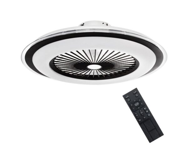LED Dimmelhető mennyezeti lámpa látorral ZONDA LED/48W/230V fekete + távirányító