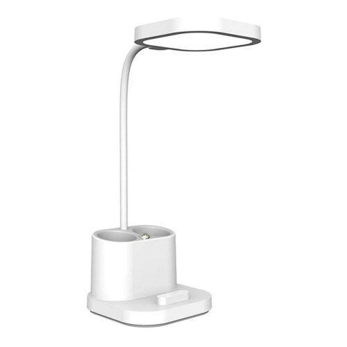 LED Dimmelhető töltő asztali lámpa tartóval és power bankkal LED/5W/5V 2400mAh