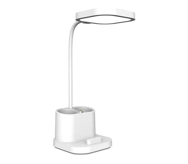 LED Dimmelhető töltő asztali lámpa tartóval és power bankkal LED/5W/5V 2400mAh