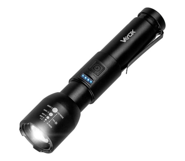 Vayox LED Dimmelhető újratölthető zseblámpa LED/20W/5V IPX4 800 fényes 2000 mAh