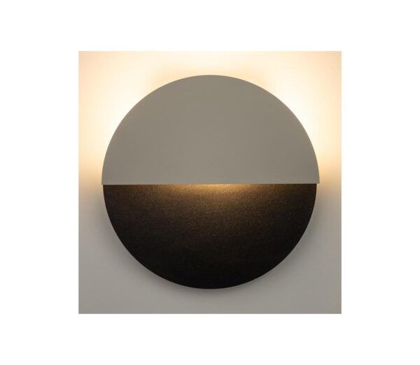 LED fali lámpa LUNA LED/7W/230V átm. 26 cm fekete/bézs