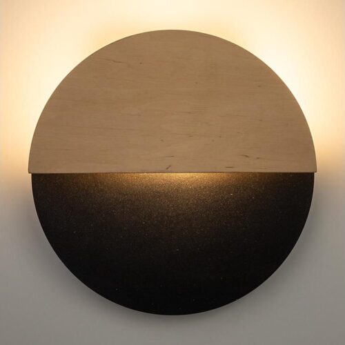 LED fali lámpa LUNA LED/7W/230V átm. 26 cm fekete/bézs