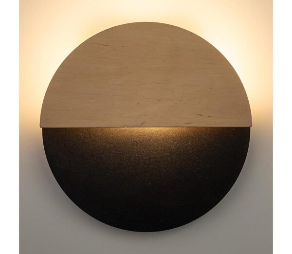 LED fali lámpa LUNA LED/7W/230V átm. 26 cm fekete/bézs