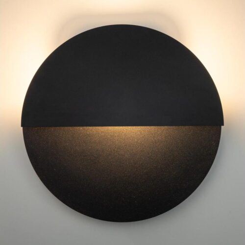 LED fali lámpa LUNA LED/7W/230V átm. 26 cm fekete