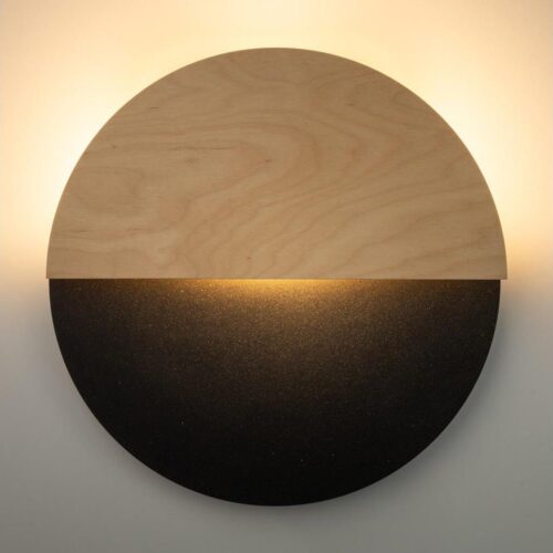 LED fali lámpa LUNA LED/7W/230V átm. 36 cm fekete/bézs