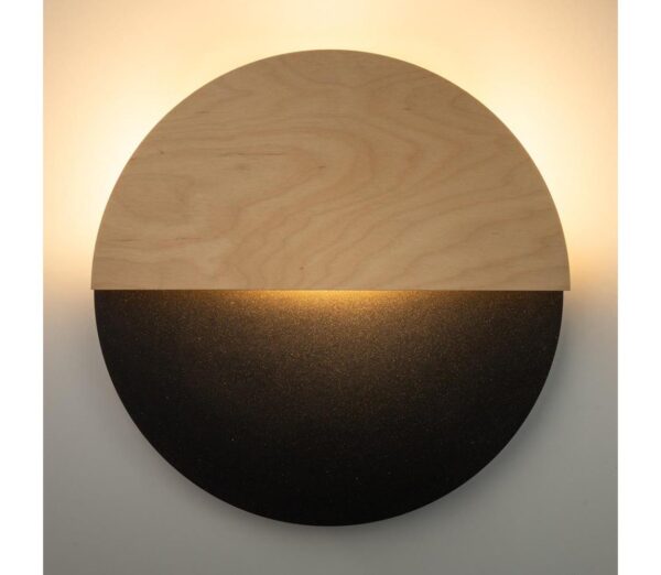 LED fali lámpa LUNA LED/7W/230V átm. 36 cm fekete/bézs