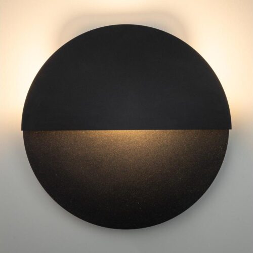 LED fali lámpa LUNA LED/7W/230V átm. 36 cm fekete
