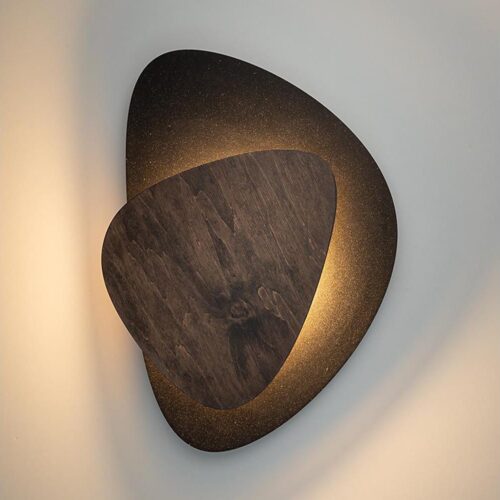 LED fali lámpa PEDRA LED/7W/230V fekete/barna