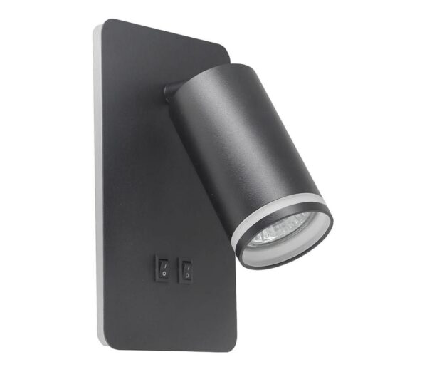LED Fali spotlámpa PARIS 1xGU10/10W/230V + LED/6W/230V fekete