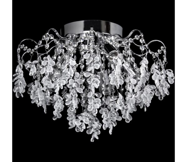 LED Felületre szerelhető csillár 5xE27/60W/230V + 5xLED/3W átm. 50 cm fényezett króm