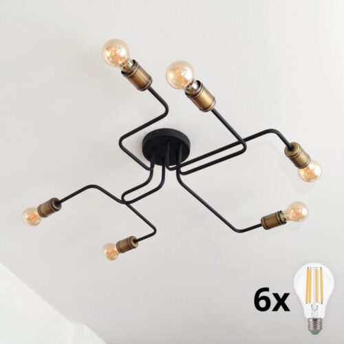 LED Felületre szerelhető csillár TUBE 6xE27/15W/230V