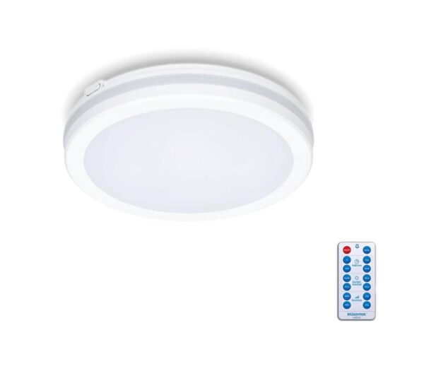 LED Fürdőszobai mennyezeti lámpa érzékelővel LED/12W/230V átm. 20 cm fehér + távirányító