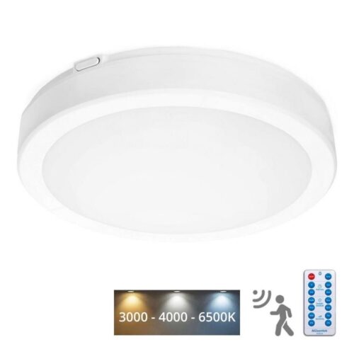 LED Fürdőszobai mennyezeti lámpa érzékelővel NAIROS LED/24W/230V IP65 fehér + távirányító