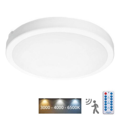 LED Fürdőszobai mennyezeti lámpa érzékelővel NAIROS LED/36W/230V IP65 fehér + távirányító