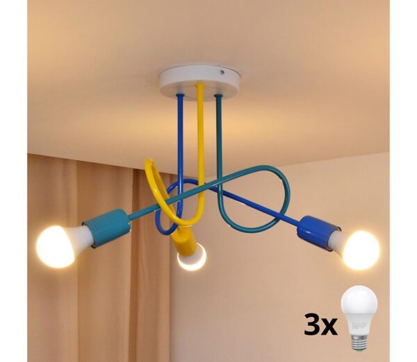 LED Gyerek csillár OXFORD 3xE27/15W/230V