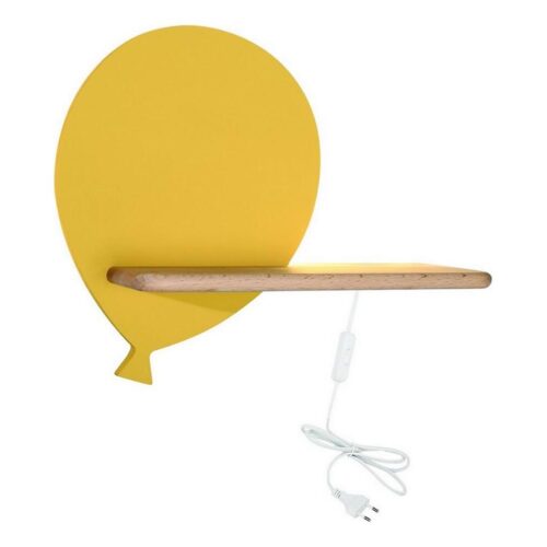 LED Gyerek fali lámpa polccal BALLOON LED/4W/230V sárga/fa
