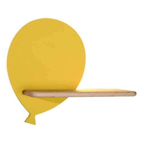 LED Gyerek fali lámpa polccal BALLOON LED/4W/230V sárga/fa
