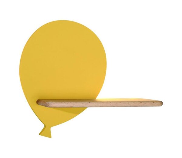 LED Gyerek fali lámpa polccal BALLOON LED/4W/230V sárga/fa