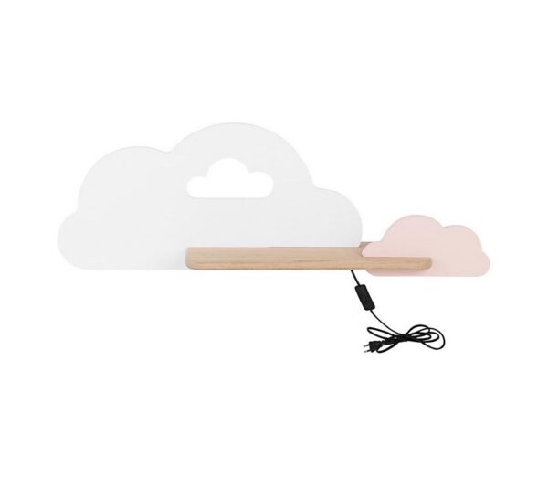 LED Gyerek fali lámpa polccal CLOUD LED/5W/230V fehér/rózsaszín