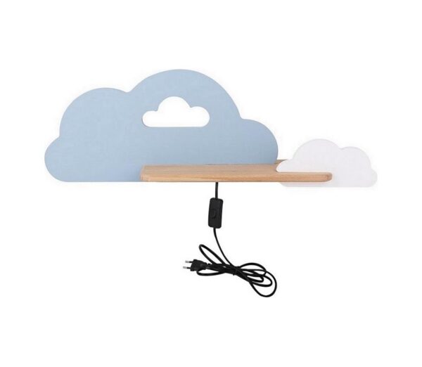 LED Gyerek fali lámpa polccal CLOUD LED/5W/230V kék/fehér