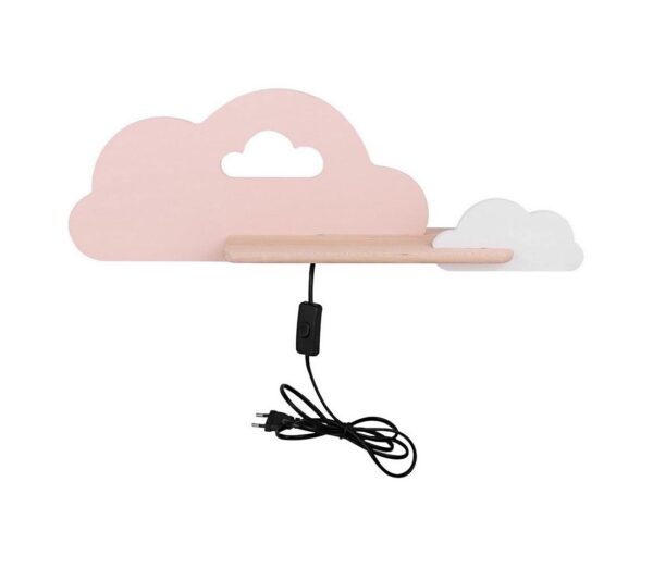 LED Gyerek fali lámpa polccal CLOUD LED/5W/230V rózsaszín/fehér