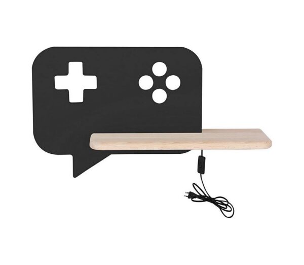 LED Gyerek fali lámpa polccal CONSOLE LED/5W/230V fekete