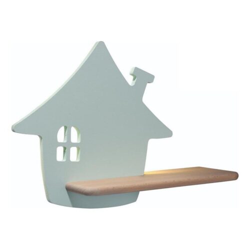 LED Gyerek fali lámpa polccal HOUSE LED/4W/230V zöld/fa