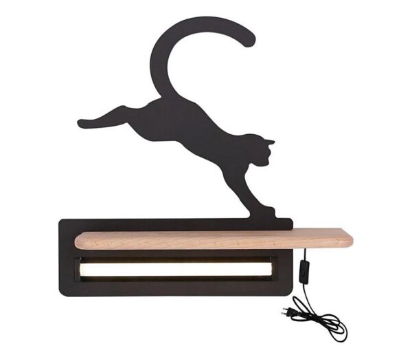 LED Gyerek fali lámpa polccal JUMPING CAT LED/5W/230V