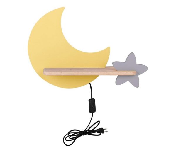 LED Gyerek fali lámpa polccal MOON LED/5W/230V