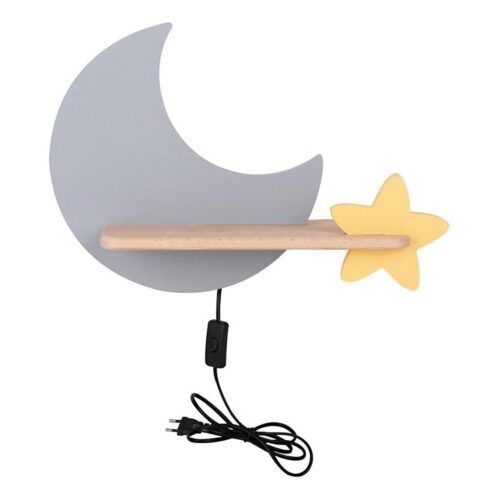 LED Gyerek fali lámpa polccal MOON LED/5W/230V