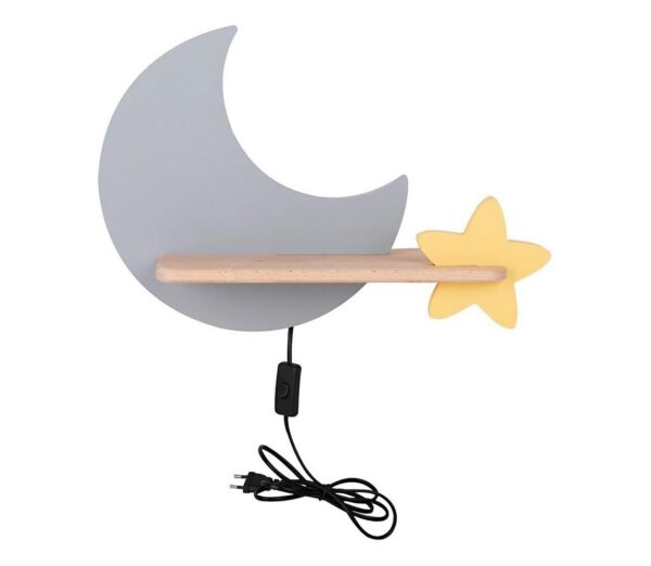 LED Gyerek fali lámpa polccal MOON LED/5W/230V