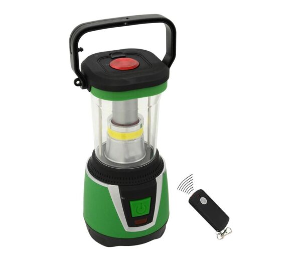 LED Hordozható lámpa LED/3xLR20 IP44 fekete/zöld + távirányító