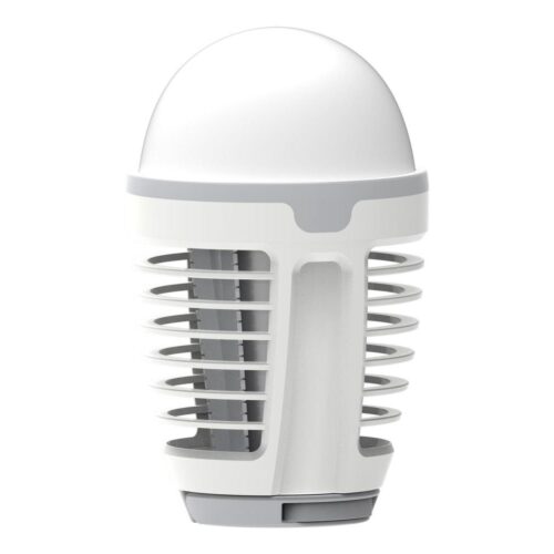 LED Hordozható újratölthető lámpa rovarcsapdával LED/5W/1800 mAh IPX4 fehér/szürke
