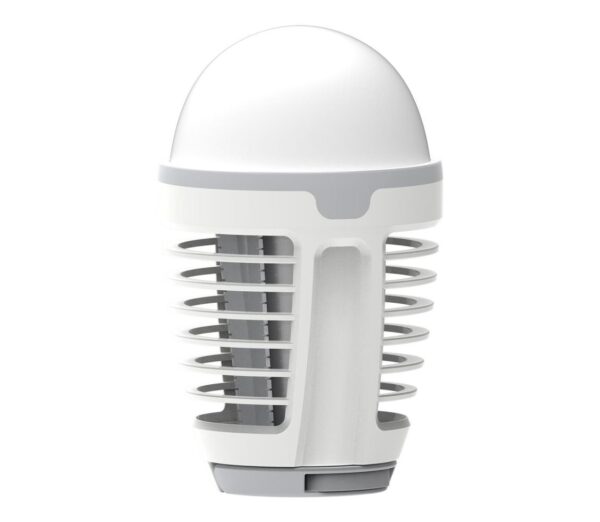 LED Hordozható újratölthető lámpa rovarcsapdával LED/5W/1800 mAh IPX4 fehér/szürke