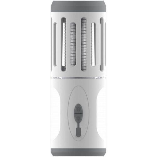 LED Hordozható újratölthető lámpa rovarcsapdával LED/6W/1800 mAh IPX4 fehér/szürke