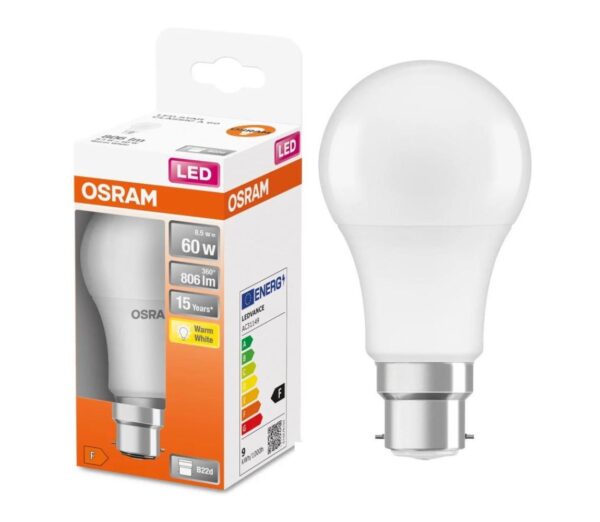 Osram LED Izzó A60 B22d/8
