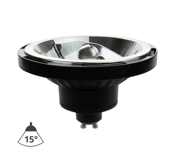 LED Izzó AR111 GU10/12W/230V 3000K 15° fekete