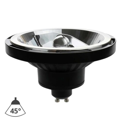 LED Izzó AR111 GU10/12W/230V 3000K 45° fekete