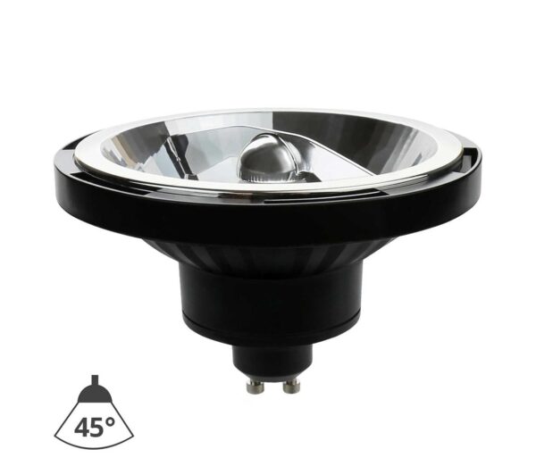 LED Izzó AR111 GU10/12W/230V 3000K 45° fekete